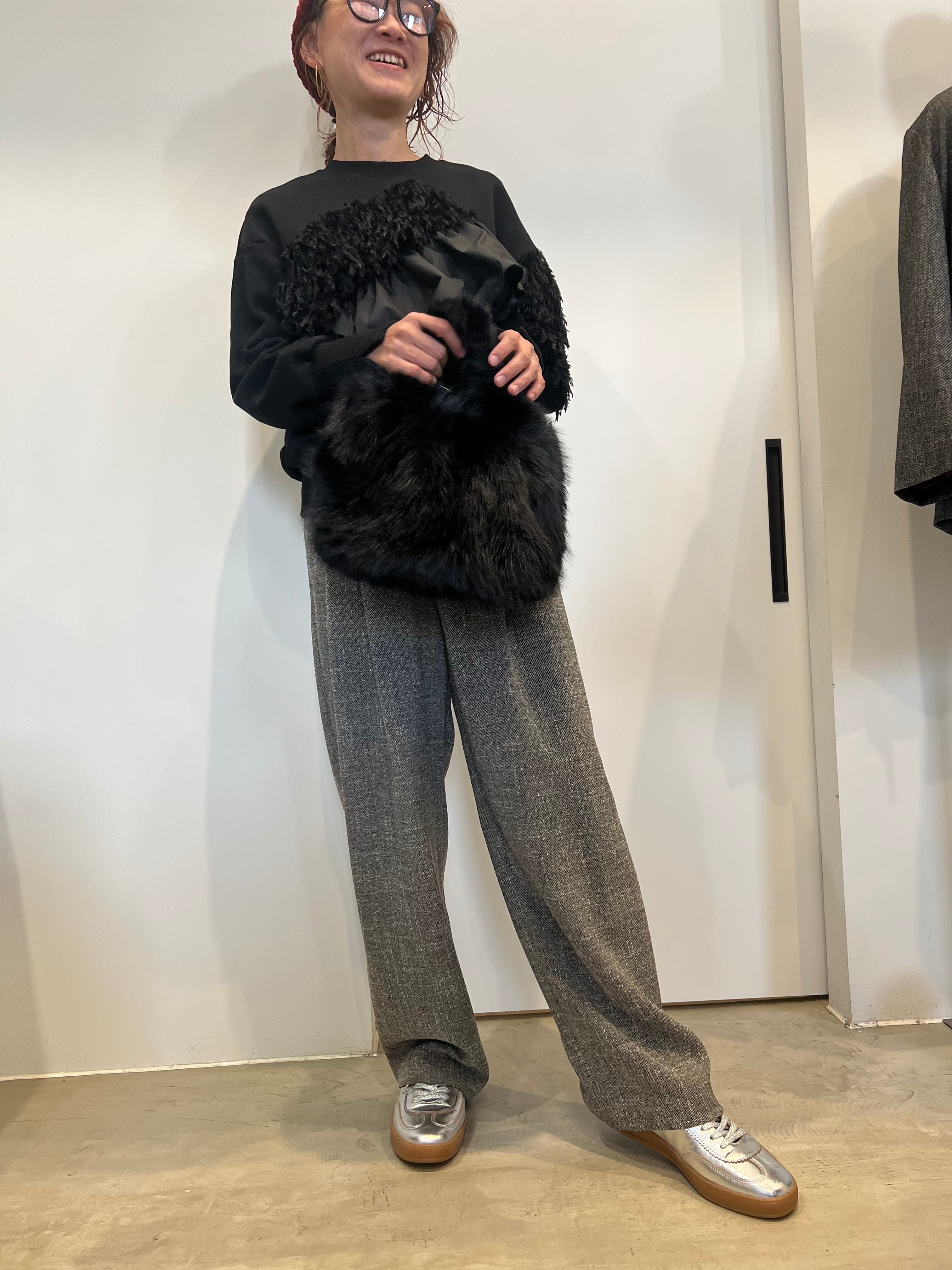 【PASSIONE】セットアップ可 ツイードライクツータックパンツ 536609