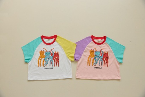 [Orangemom] Happy Cat T-shirt (13/15) / [오렌지맘] 해피고양이티셔츠 (13/15)