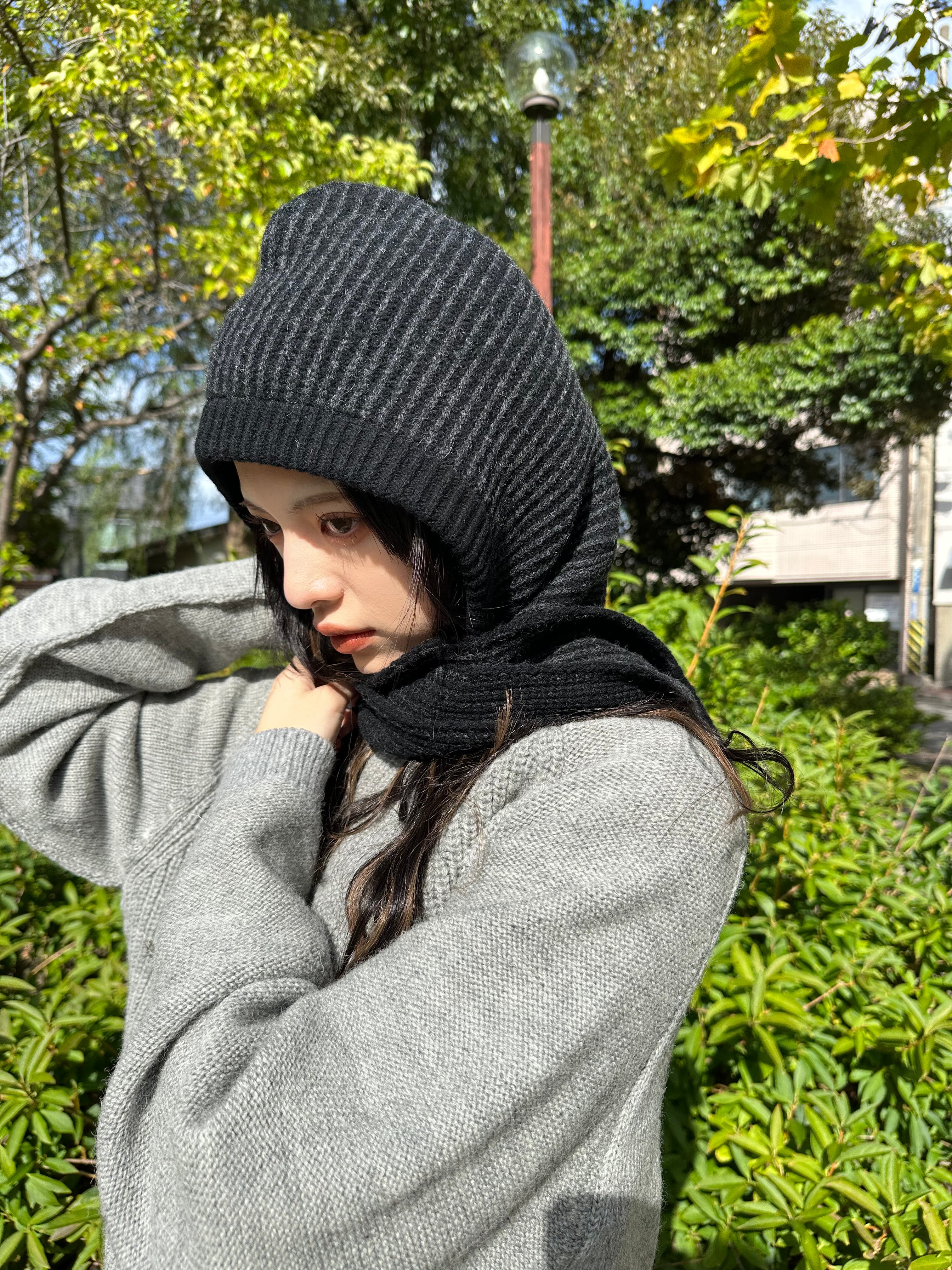 少量再入荷】フード付きネックウォーマー「Editorsフーディ