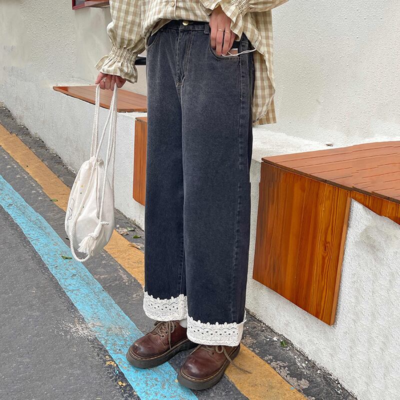 ホロニック 裾レースデニム｜ファッション