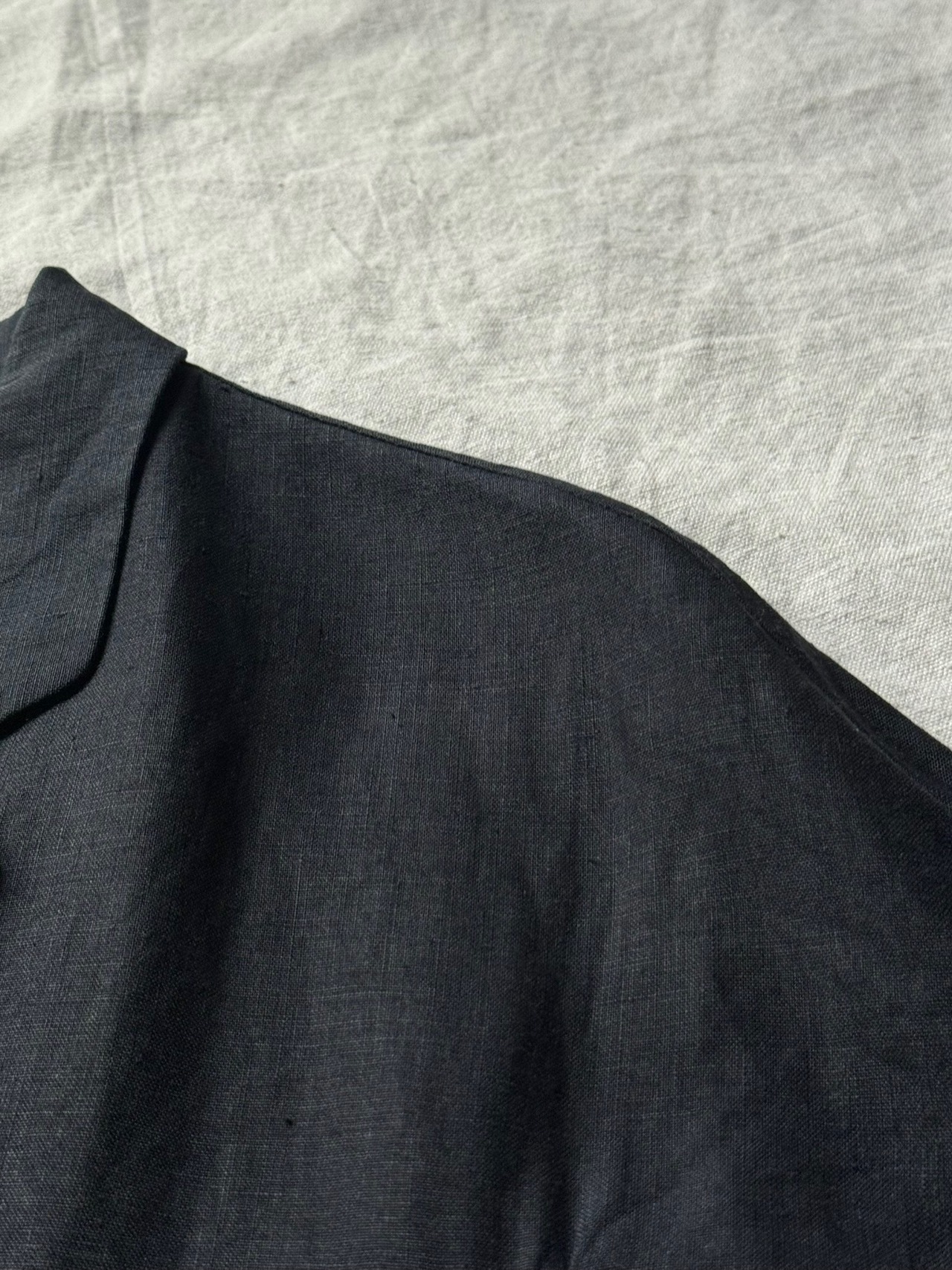"MARELLA" 1990s Black linen one- piece