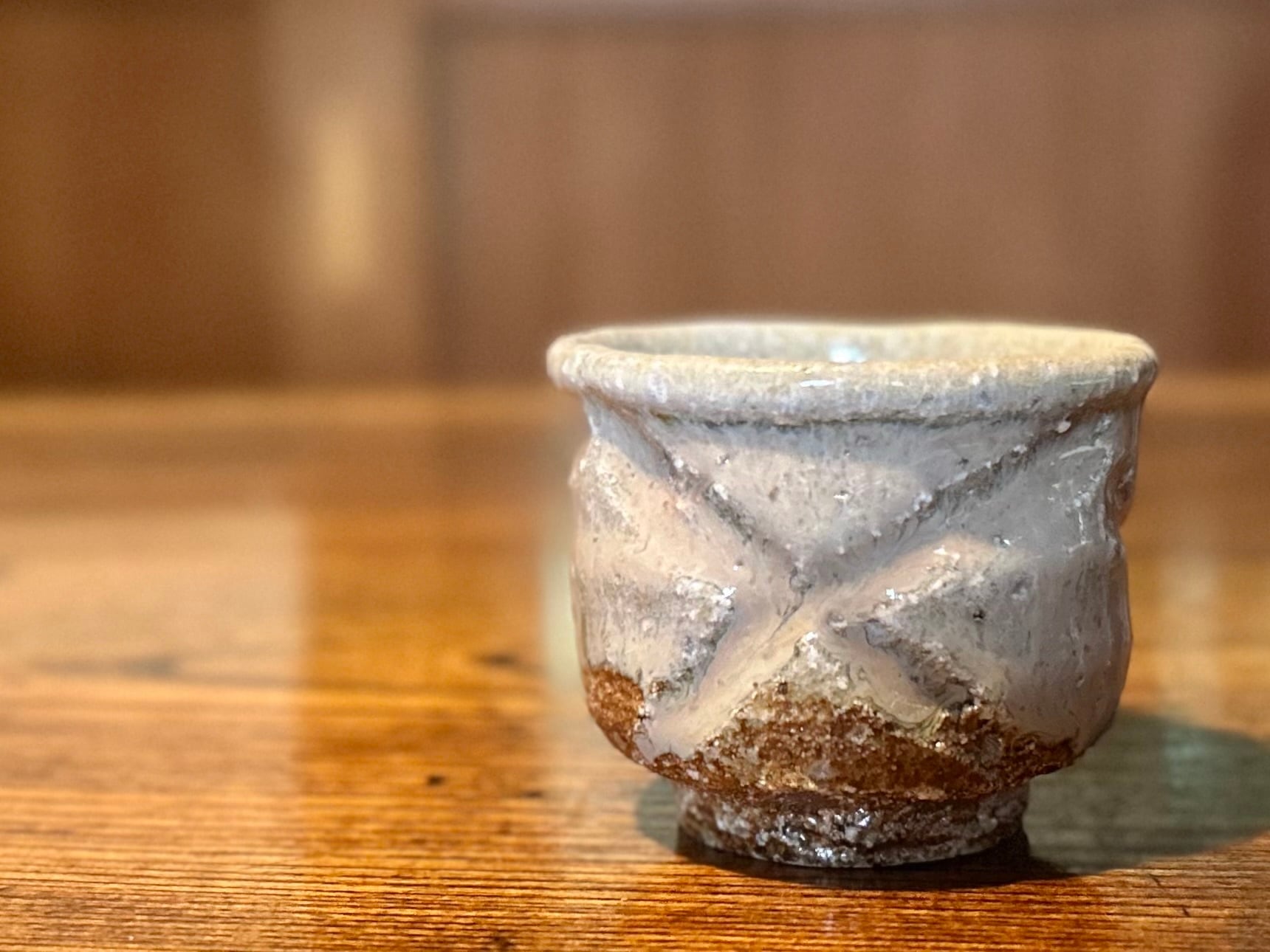 藤ノ木陽太郎 朝鮮唐津刻酒呑 ぐい呑み 酒器 Sake vessel | 土平窯 藤ノ木陽太郎