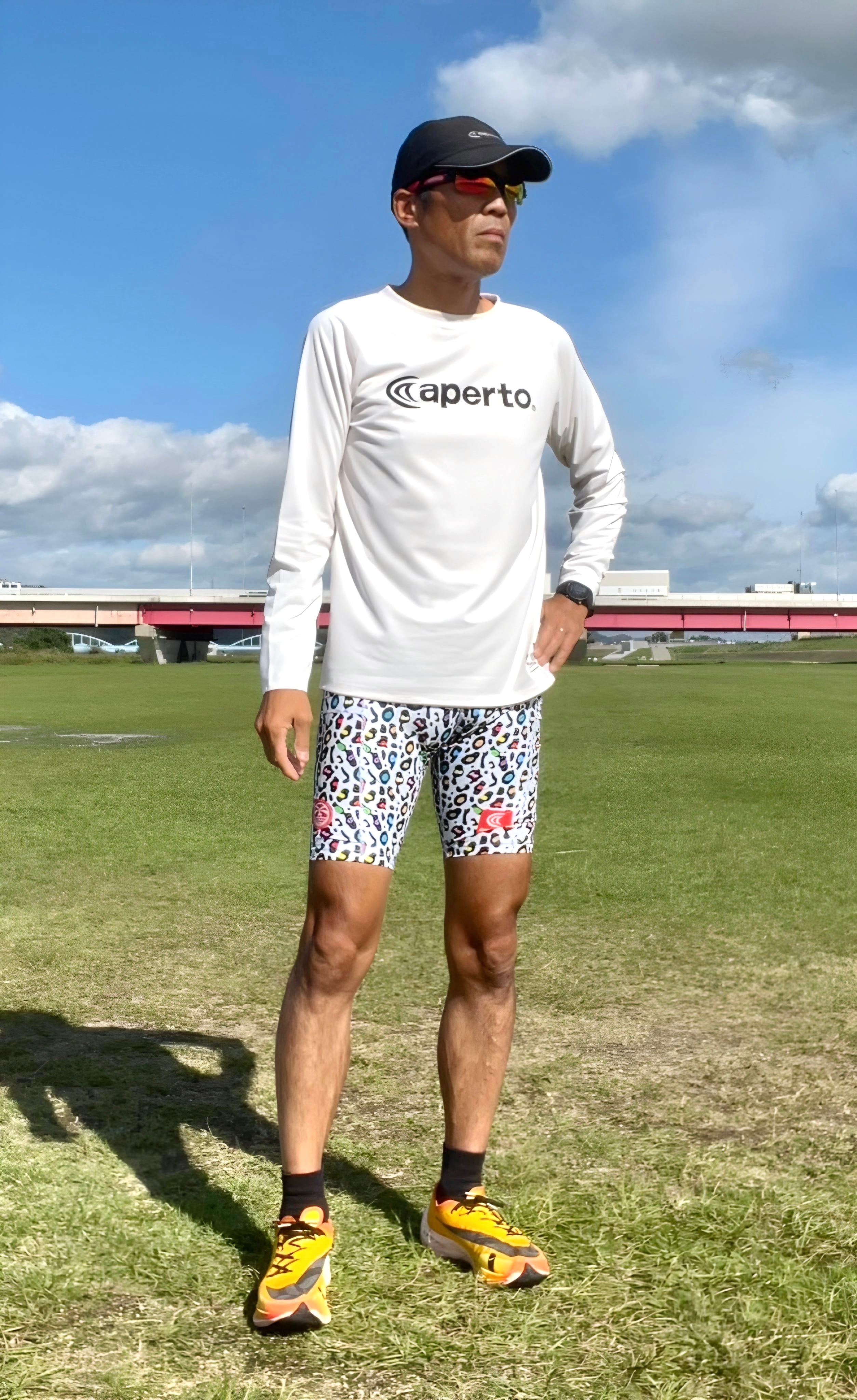 AP 124177】メンズ 全昇華アドバンスタイツ マルチレオパード | aperto