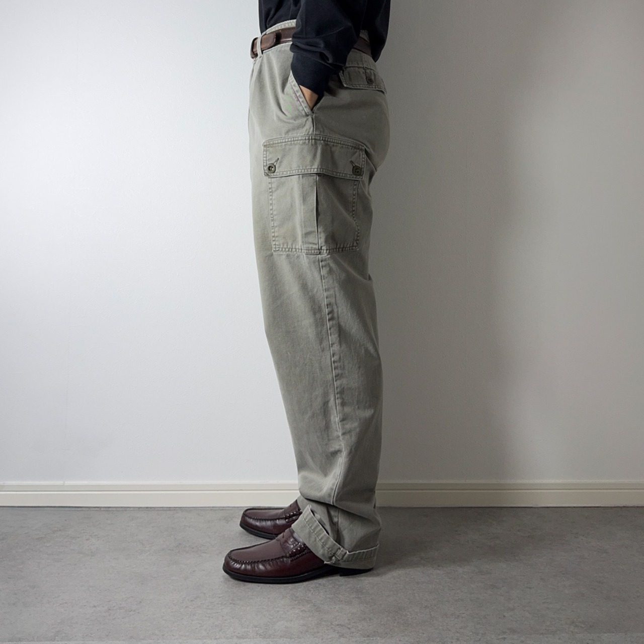 90s USA製 Polo by Ralph Lauren CARGO PANTS "TARPOON" W32L34 古着 - 18