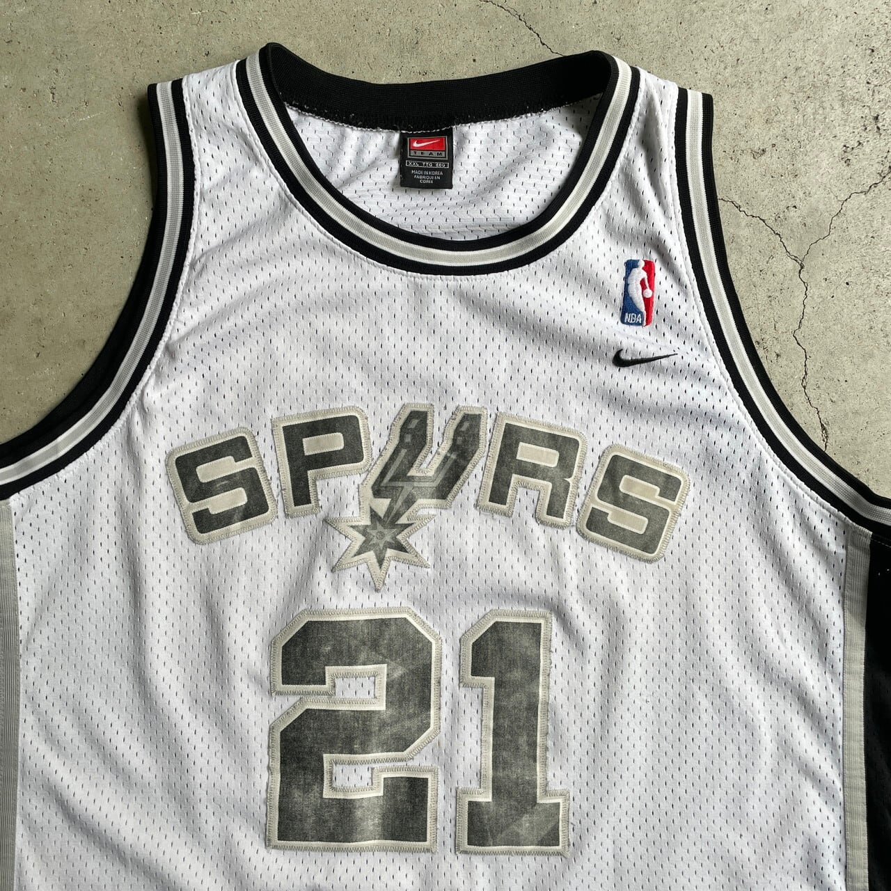 NIKE TEAM ナイキ チーム NBA SPURS DUNCAN ゲームシャツ ユニフォーム ...