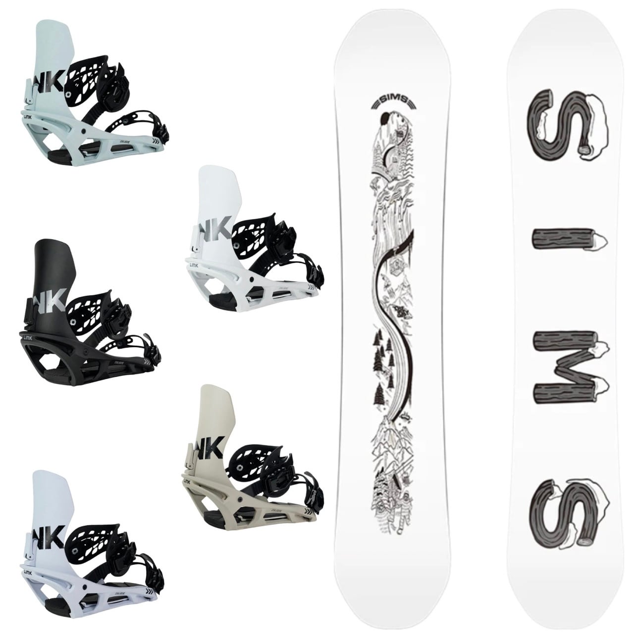 SIMS × LINK 2点セット THE DAY ＋ EXKLUSIVE スノーボード シムス  