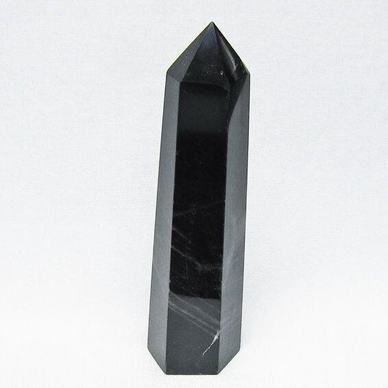 黒水晶 ポイント モリオン 六角柱 置物 一点物 152-4373