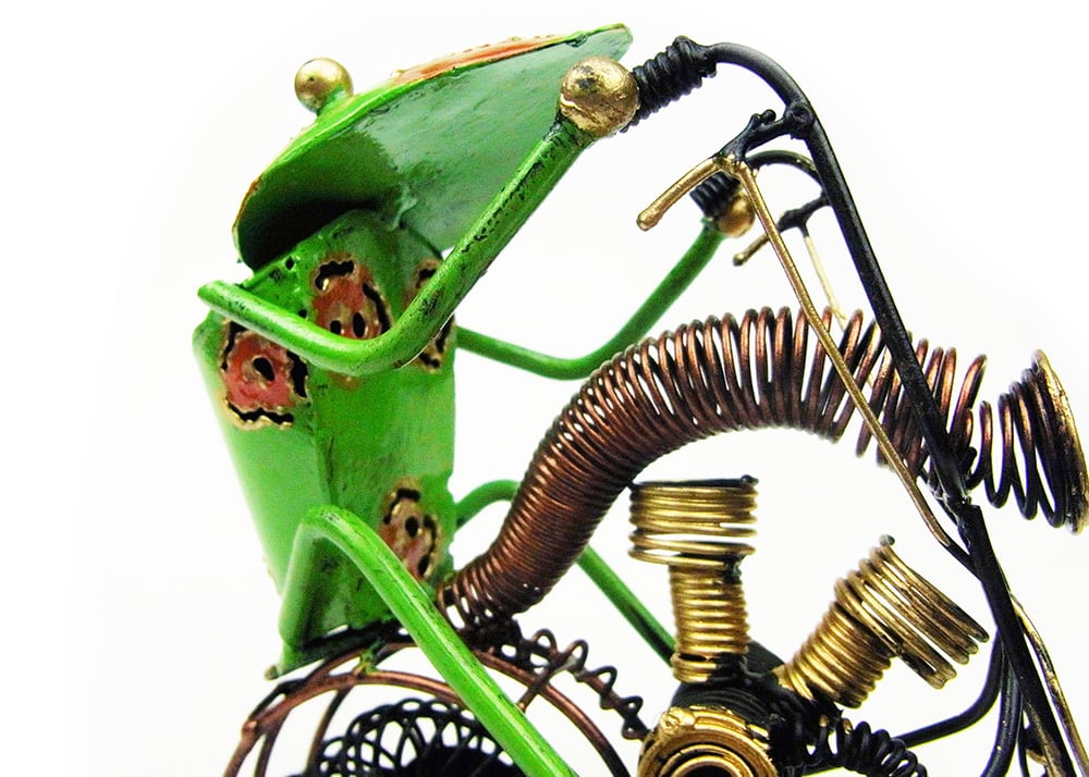 置物 カエル ライダー ブリキ ハーレーアニマル | caeru