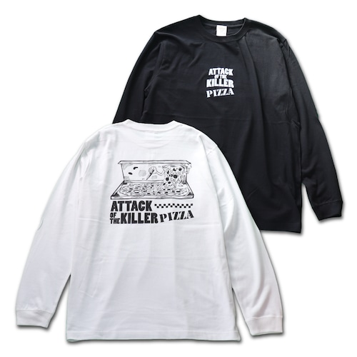 ATTACK OF THE KILLER PIZZA Long Tshirts【mono ver.】