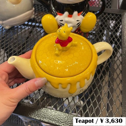 ディズニー ティーポット くまのプーさん はちの巣ケーキ / くまのプーさん　Disney　キャラクター　磁器　ポット