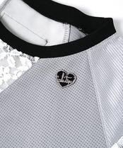 レース スイッチング シアー Tシャツ (BLACK)　CQ-46039