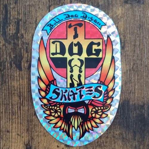 【ST-845】Dogtown Skateboard ドッグタウン STICKER スケートボード ステッカー Prismatic 70's Bulldog