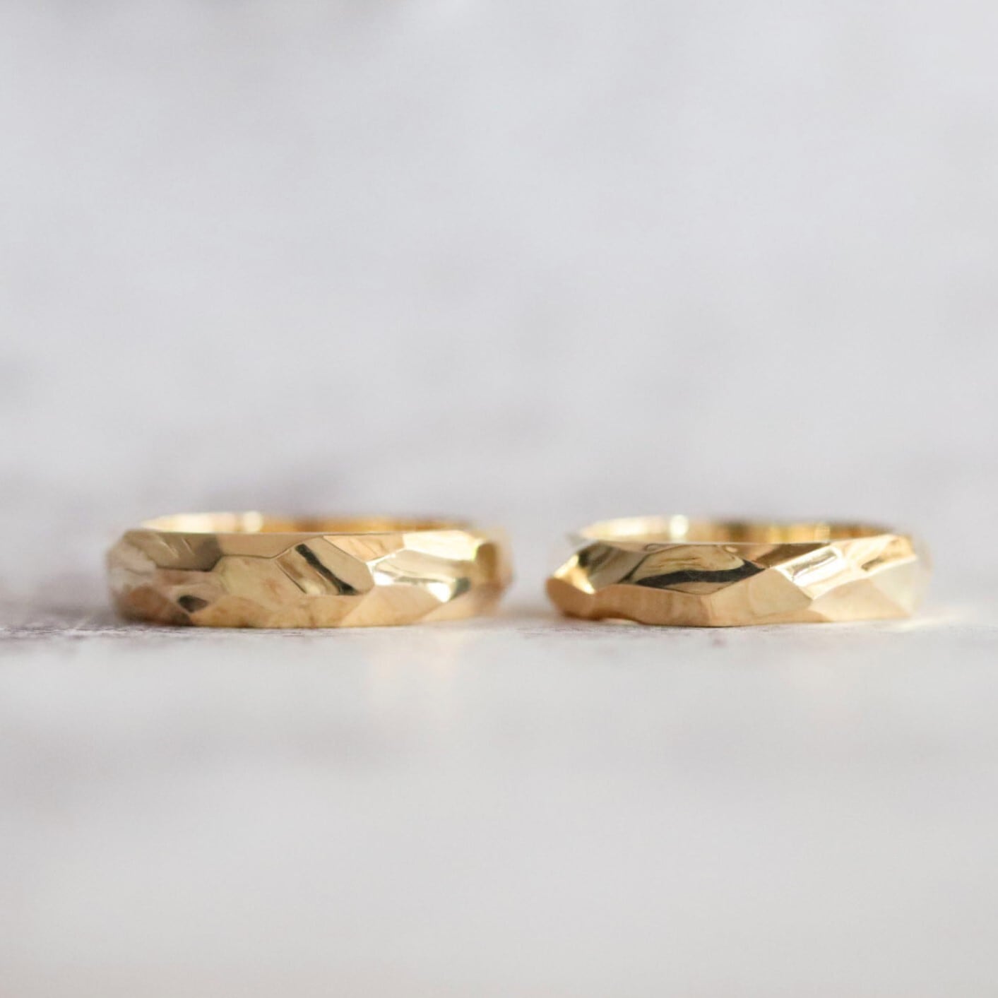 結婚指輪】水面(みなも)柄_鏡面仕上げ_K18YG | Somm Jewelry【ソム