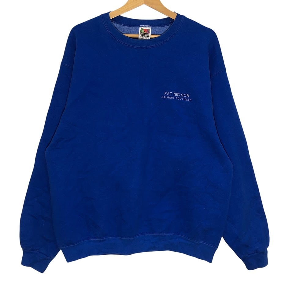 Champion ロゴ フリース トレーナー キッズ L ブルー チャンピオン