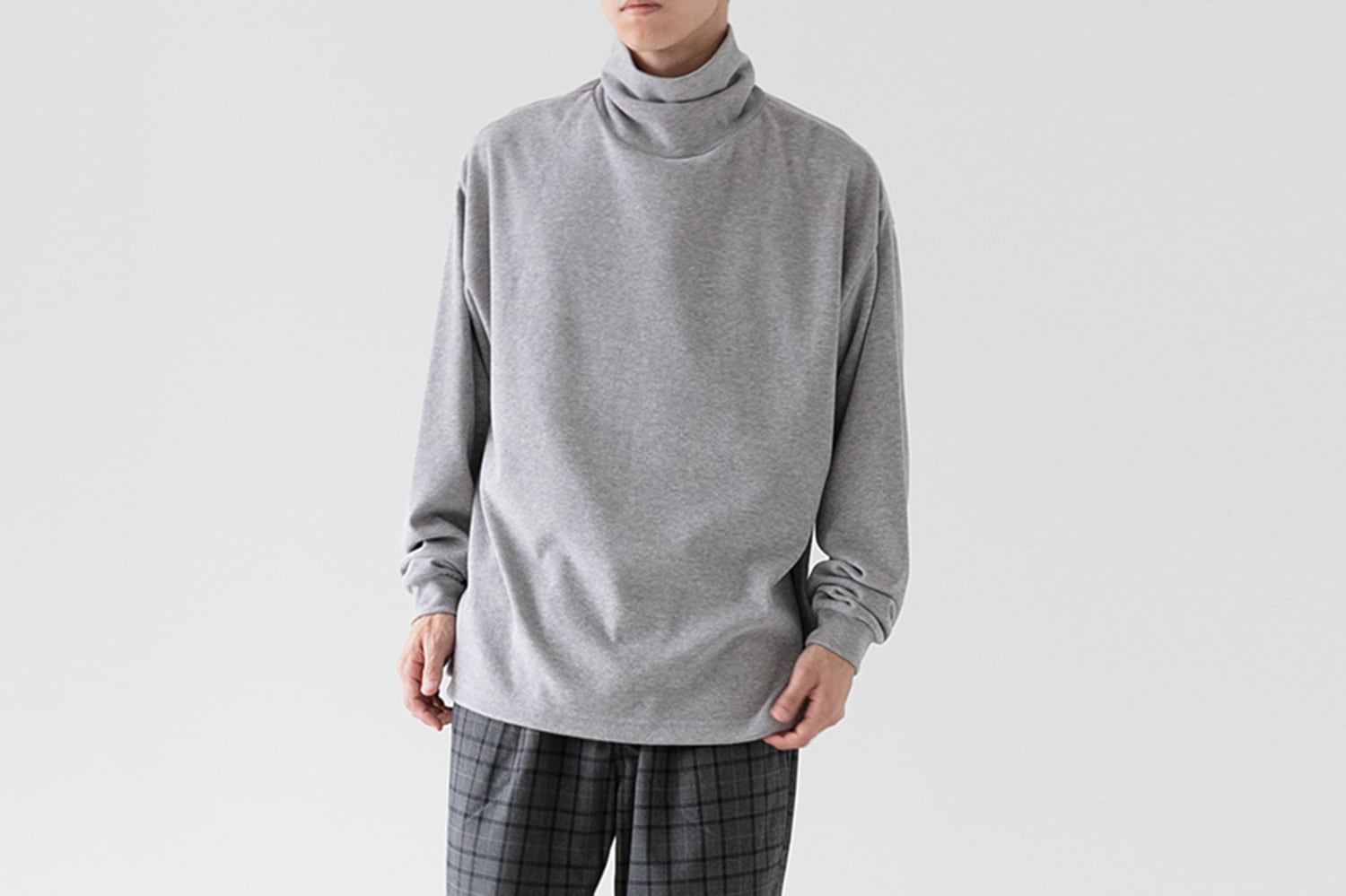 ストレッチミラノリブ - リラックスサイズドロストタートルネック