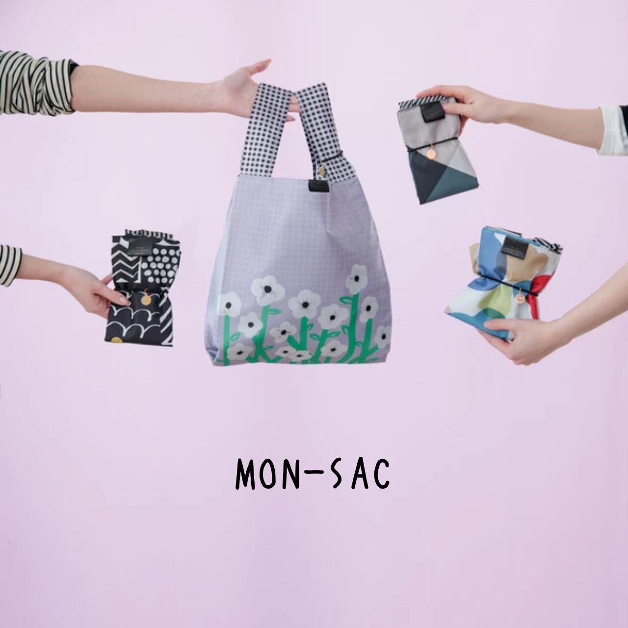【CDF ètendue】MON-SAC 保冷エコバッグ|ジオメトリック・モノトーン