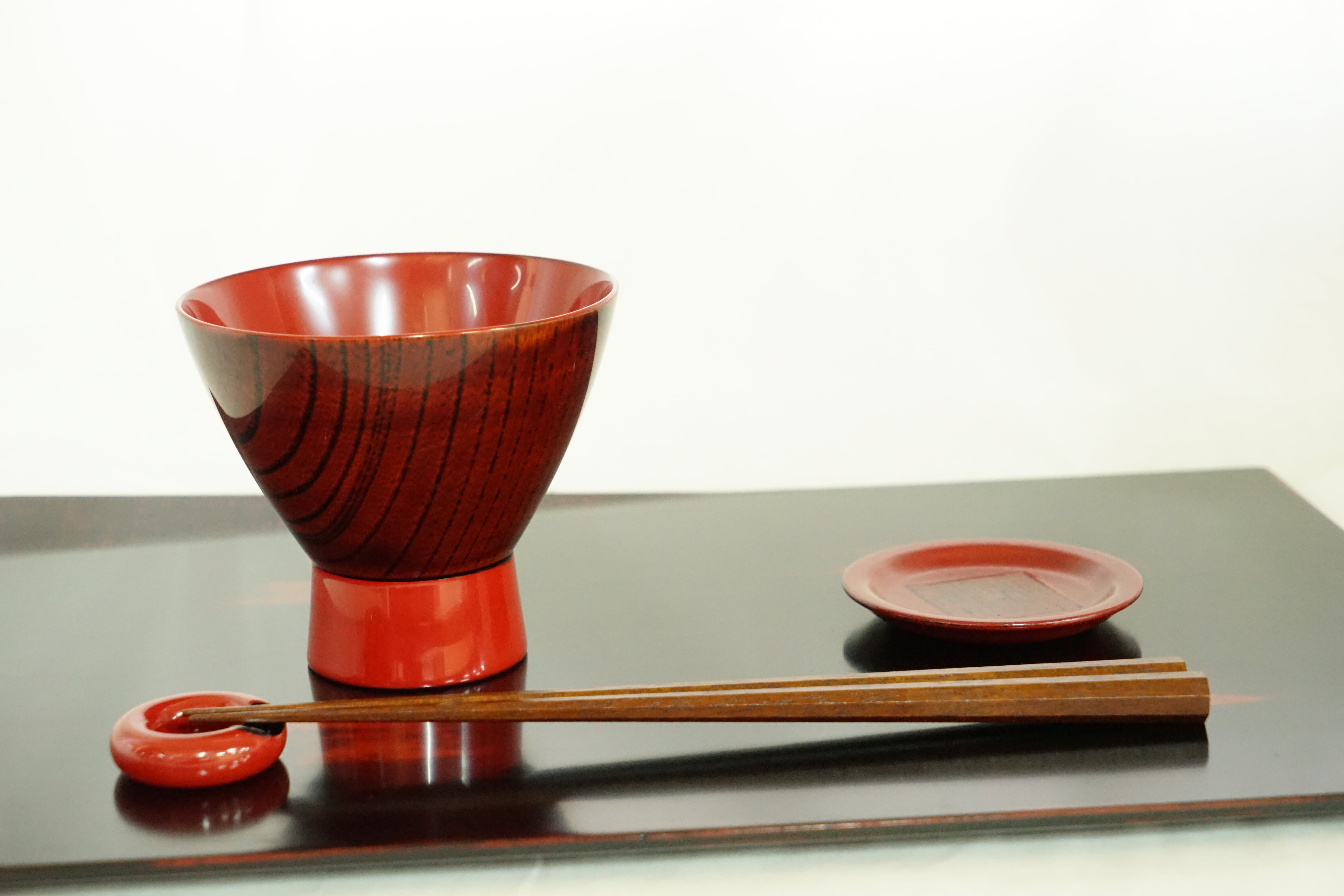 逸品です 木製本漆 菊水椀 欅 木地呂塗 | 漆器工房 鈴武 ー会津ー