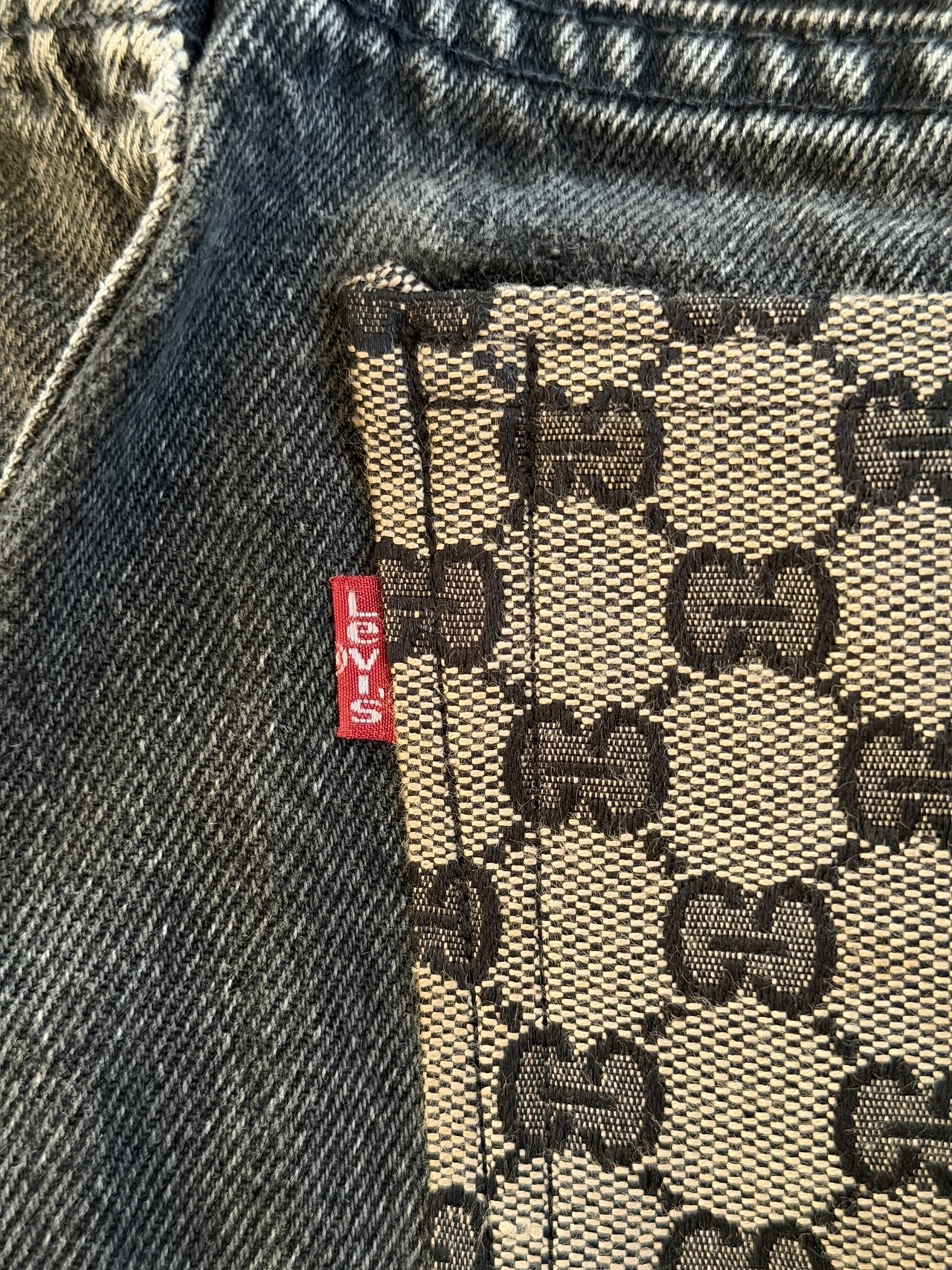 90’sリーバイス550 後染めブラック グッチリメイク W30×L32