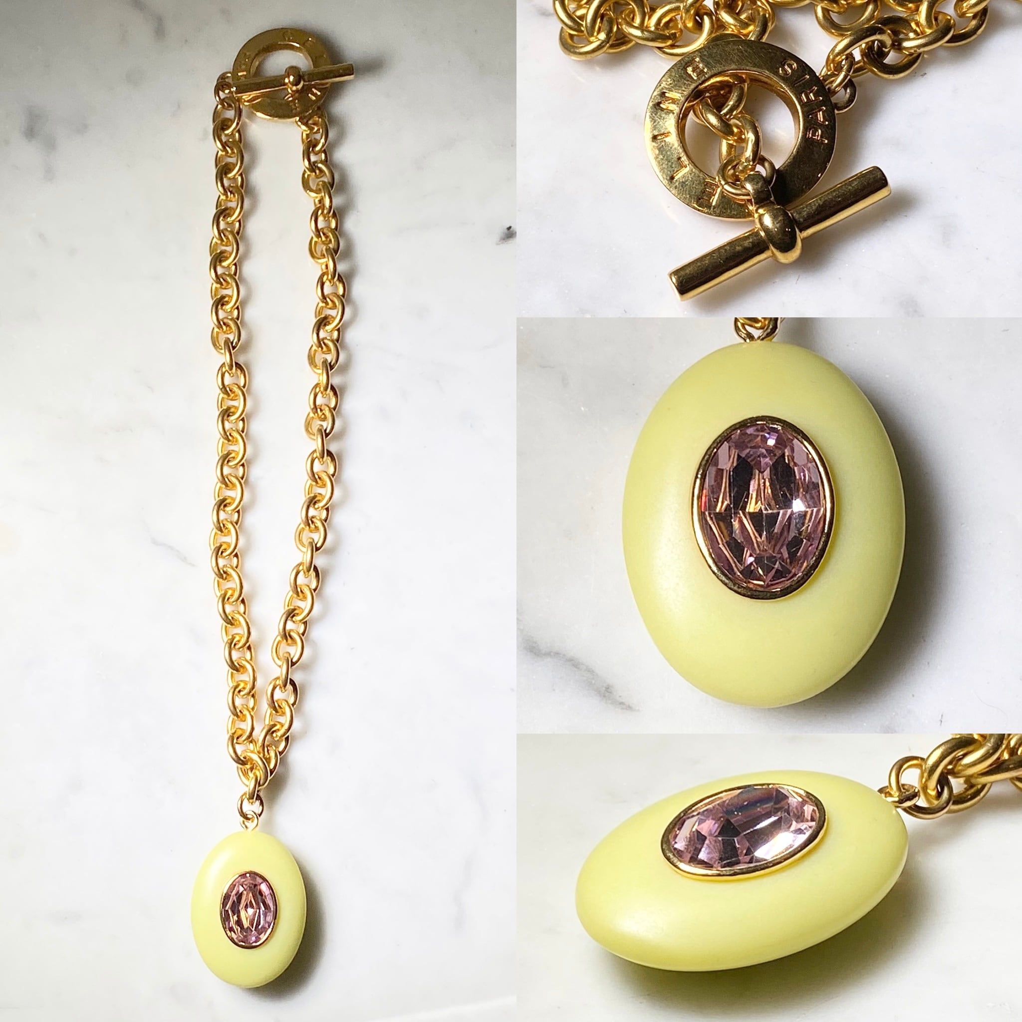 vintage CELINE resin & stone glass pendant necklace | NOIR vintage CELINE resin & stone glass pendant necklace | NOIR