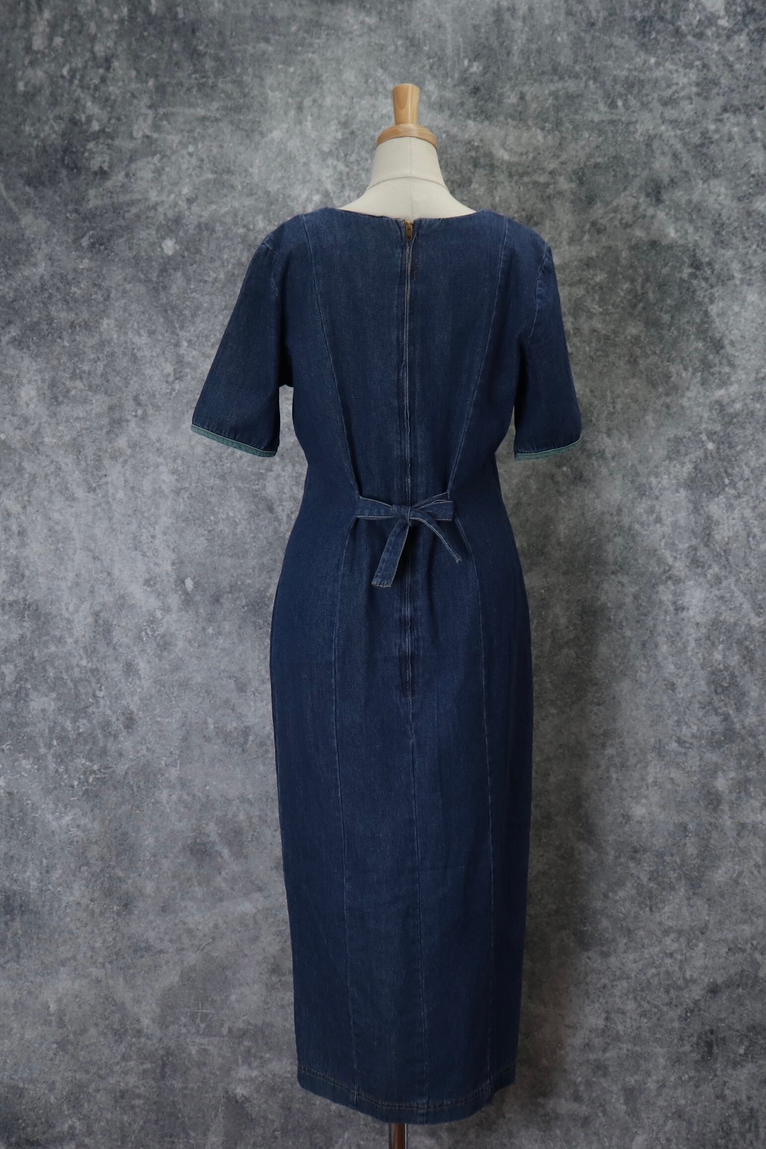 レディース 70 80年代 Usa製 デニム タイトロングワンピース ヴィンテージ アメリカ古着 インディゴブルー M Roger S Ladies ロジャース レディース レディース 70 80年代 Usa製 デニム タイトロングワンピース ヴィンテージ アメリカ古着 インディゴブルー M Roger S Ladies ロジャース レディース