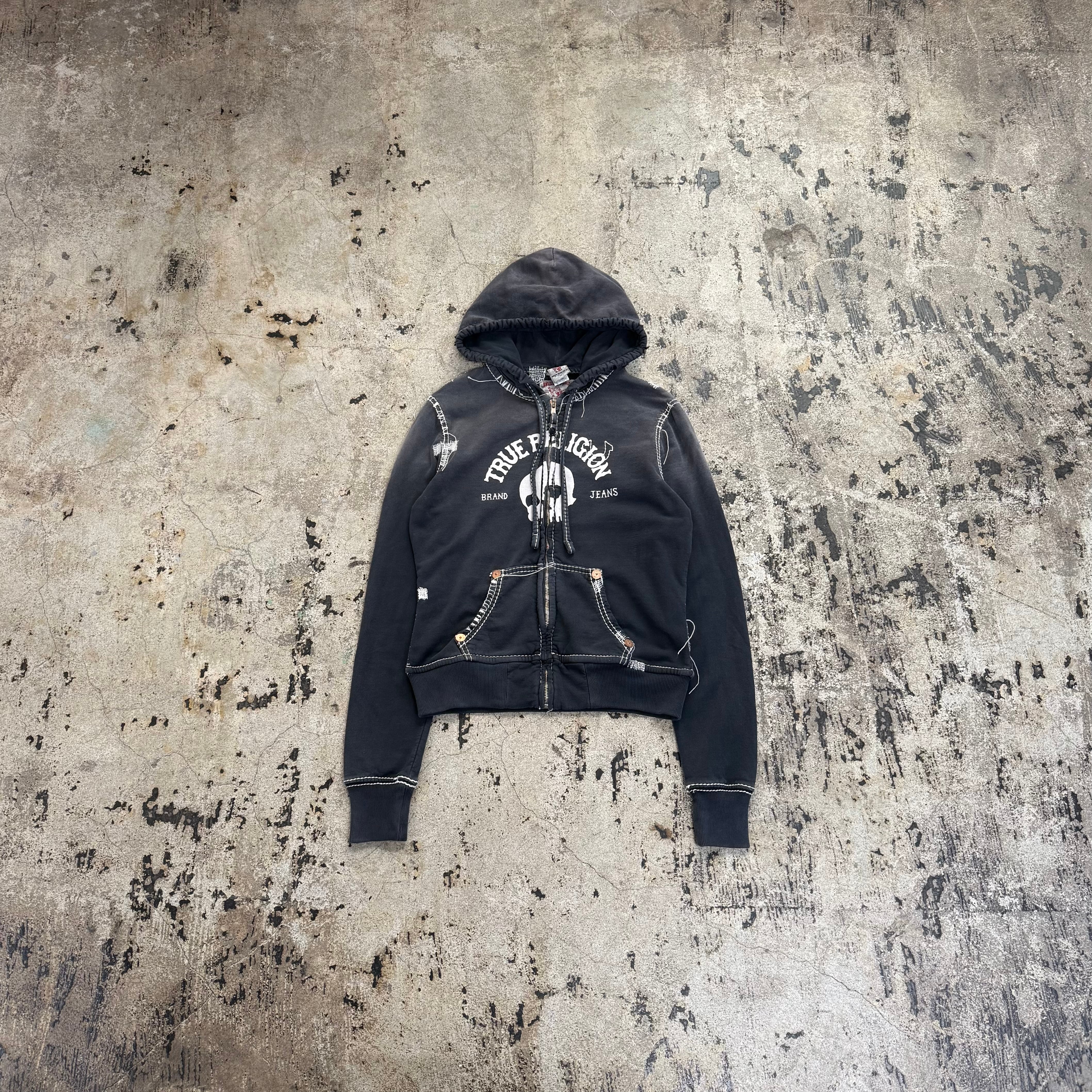 は*い様 00s true religion 00s TRUE RELIGION SKULL STITCH BIG T HOODIE | GALAXIES