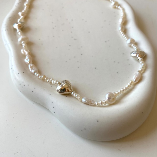 Heart＆Pearl Necklace