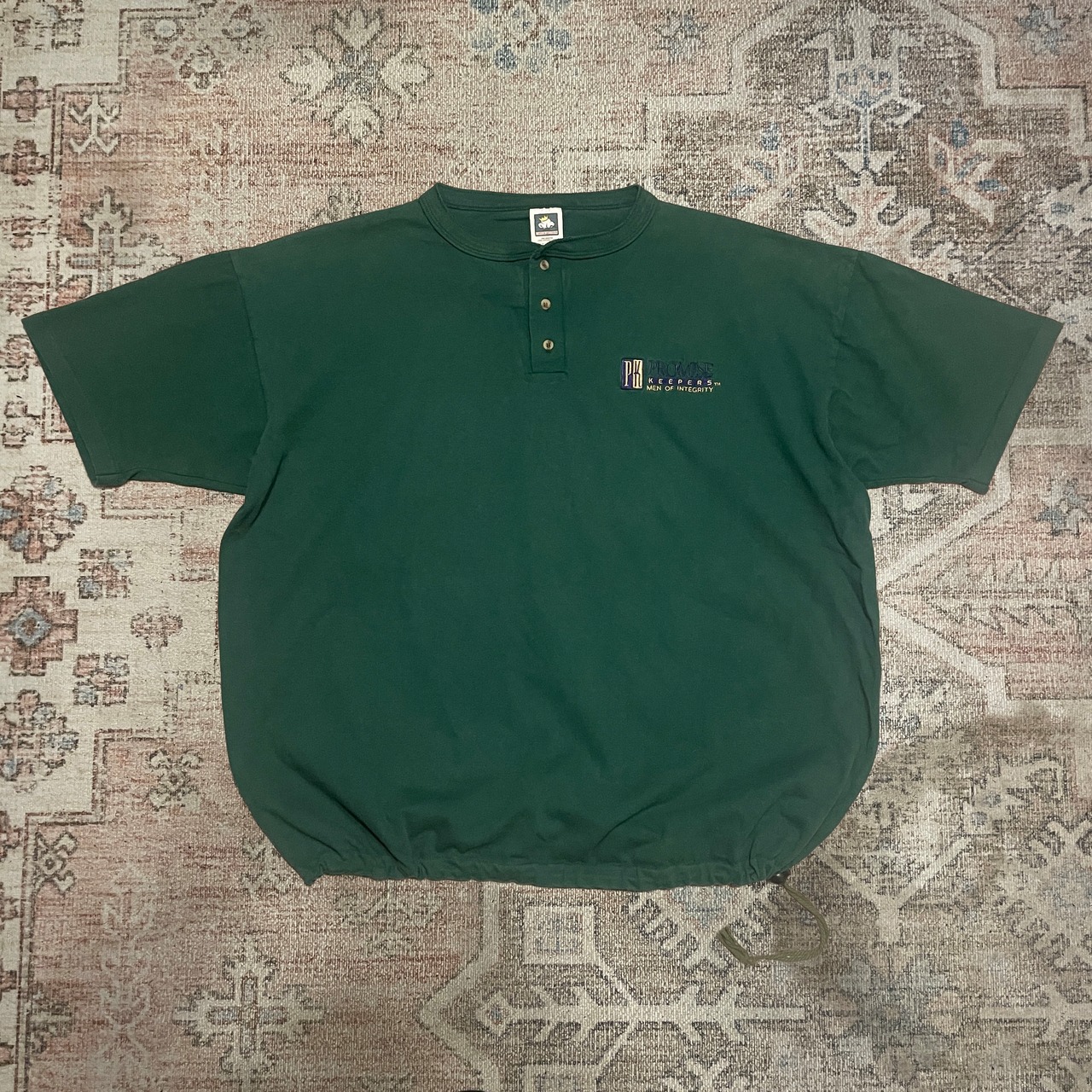 90s / USA製 / COTTON DELUXE / henley neck tee shirts / ALTERED