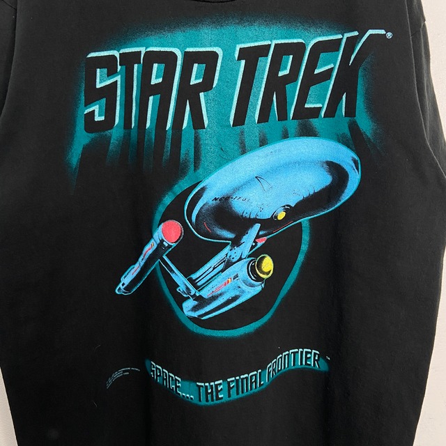 美品 90s USA製 スタートレック ムービーTシャツ 両面プリント 黒 L