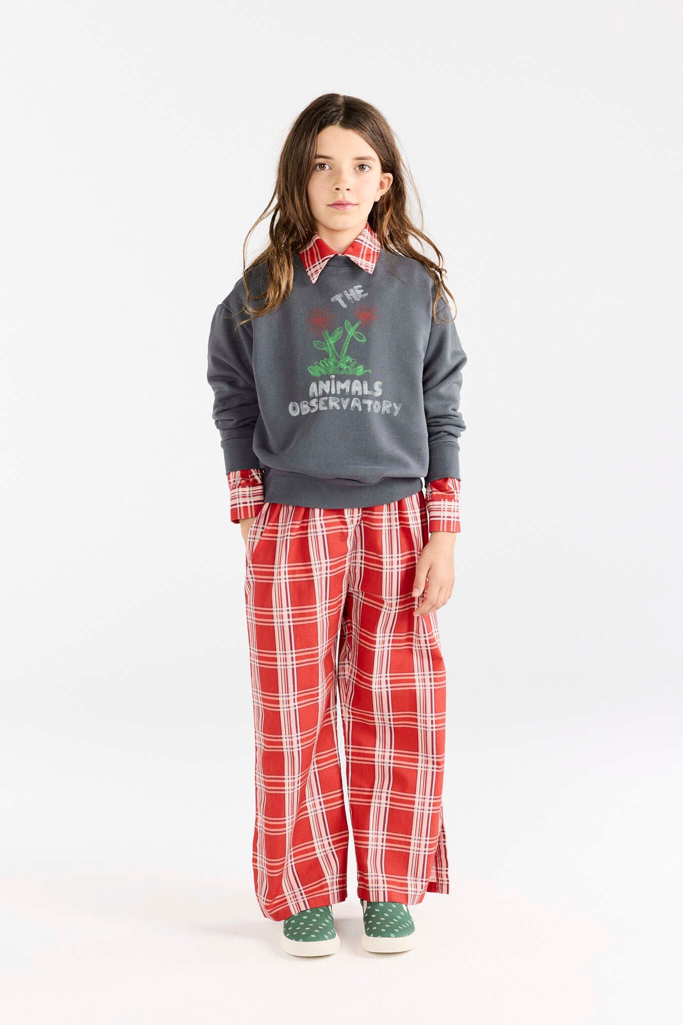 【25AW】the animals observatory(TAO)BEAR KID SWEATSHIRT black(4y/6y/8/10y/12y/14y)スウェット スプレー 花