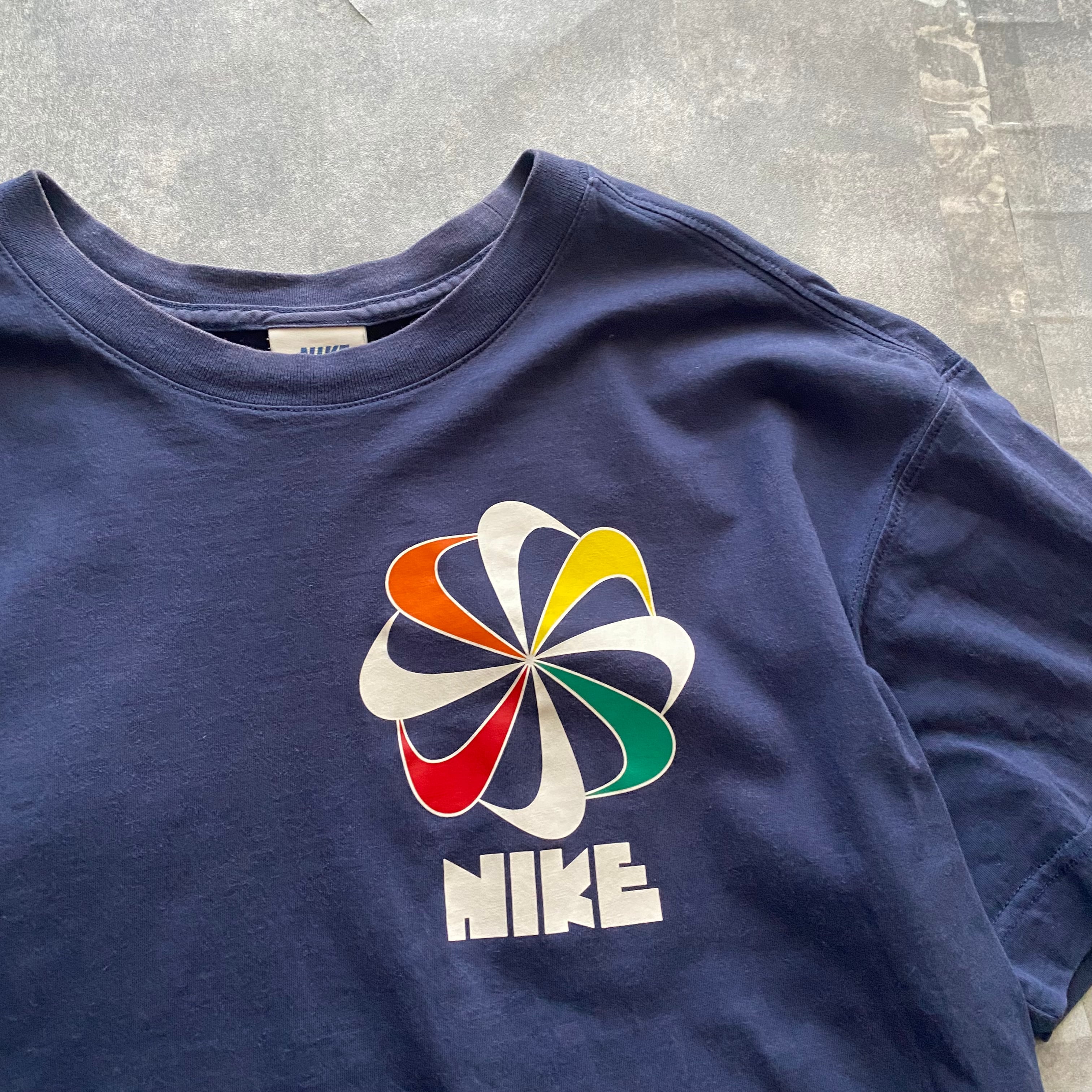 ナイキ　風車ナイキ×ゴツナイキ　プリントロゴ　70s復刻デザイン　Tシャツ