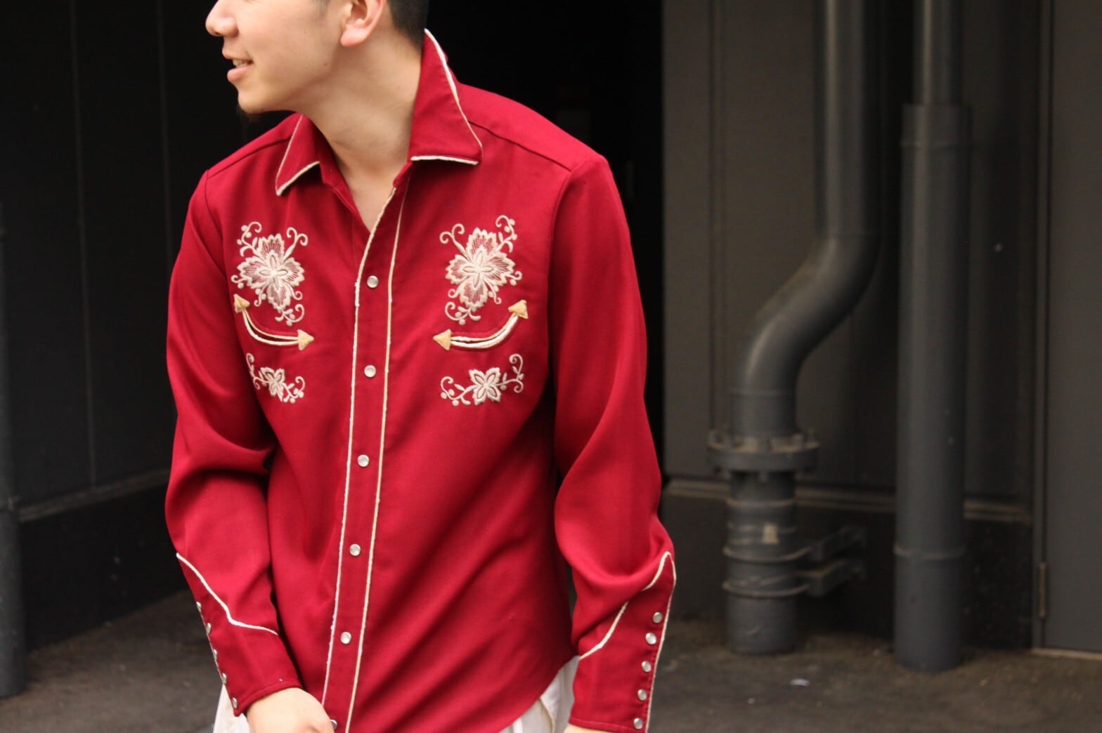 70s~80s H BAR C Western Shirt USA製