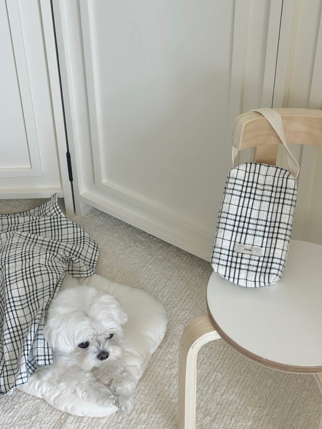 〈予約アイテム〉EYOU / ソフトデイズお散歩ポーチ-ブラックチェック