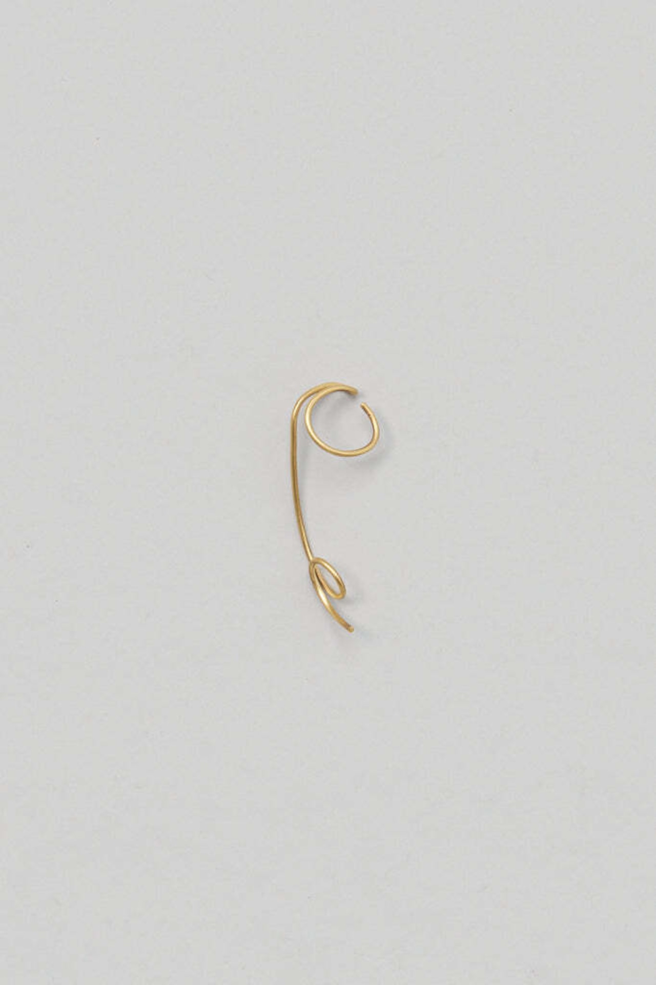 _Fot - round wire earring L _ loop (Ear cuff) :gold|イヤーカフ/18Kゴールドメッキ/ロングライン/ループデザイン/日本製