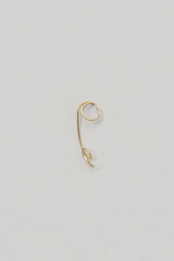 _Fot - round wire earring L _ loop (Ear cuff) :gold|イヤーカフ/18Kゴールドメッキ/ロングライン/ループデザイン/日本製