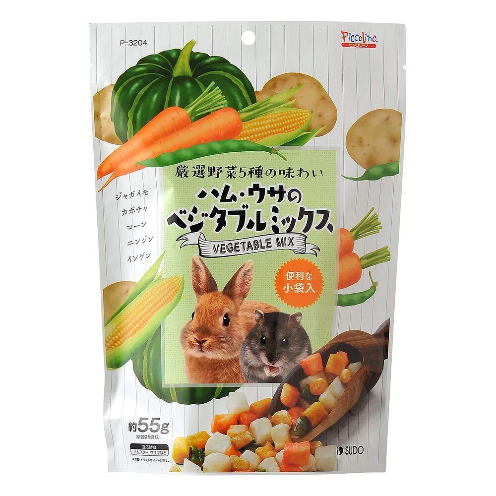 【数量限り】(まとめ買い)スドー ハム・ウサのベジタブルミックス 55g 【×4】
