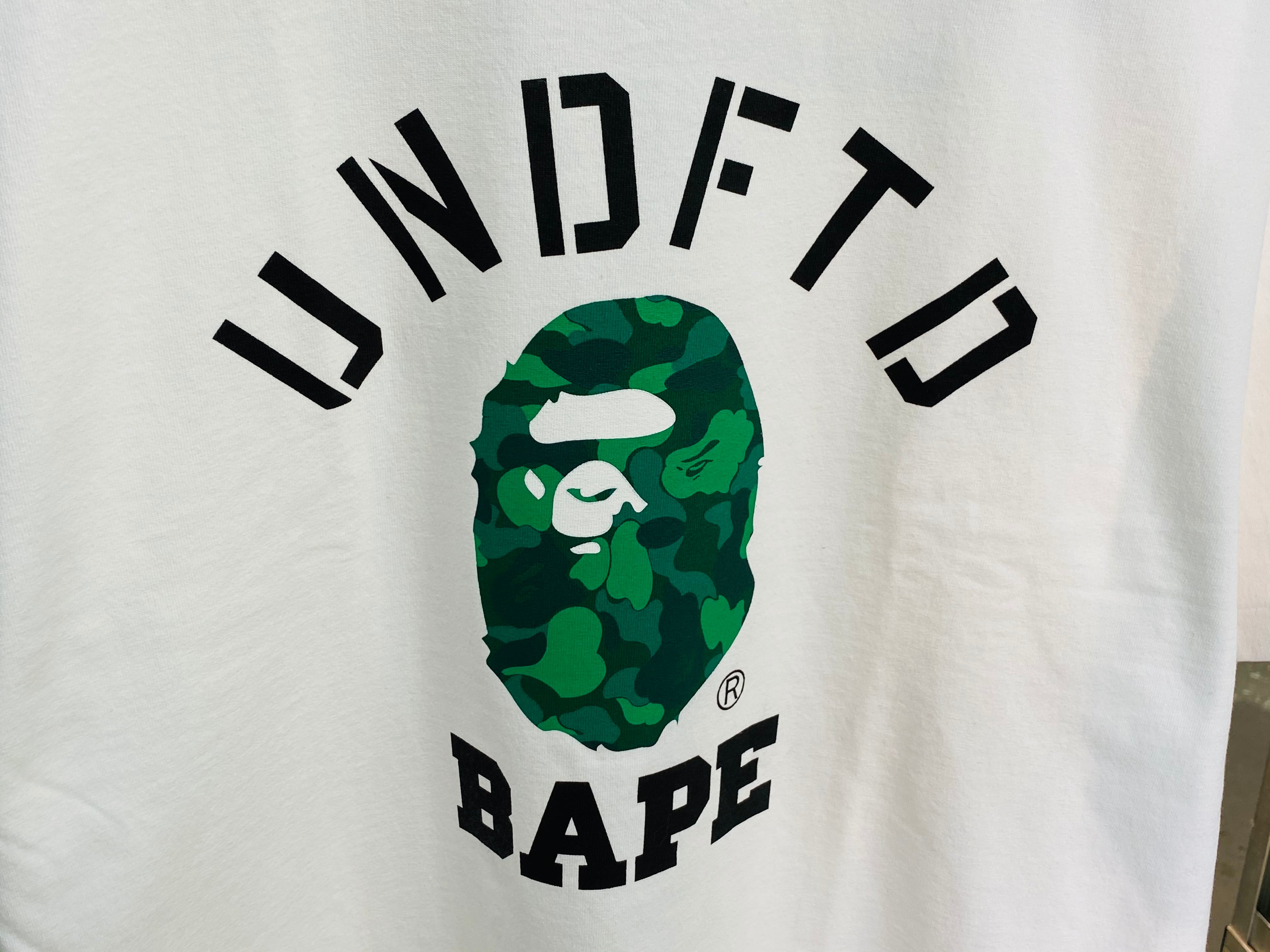 XL BAPE X UNDFTD COLLEGE TEE