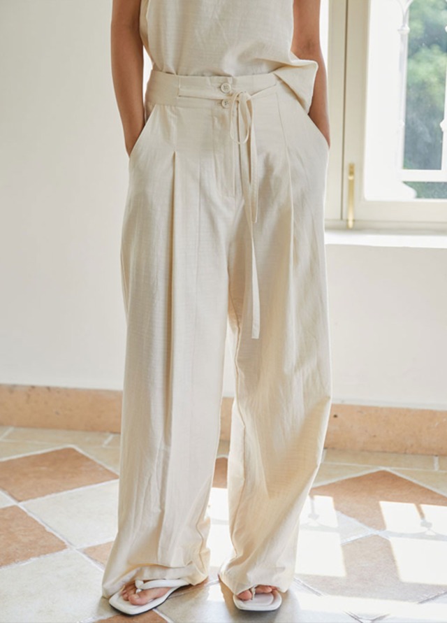 waist string  summer cotton pants【202320298】