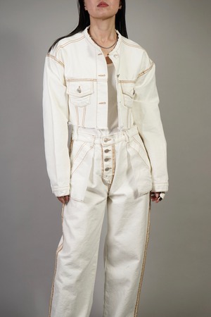 CUT OFF JACKET  (WHITE) 2302-94-123