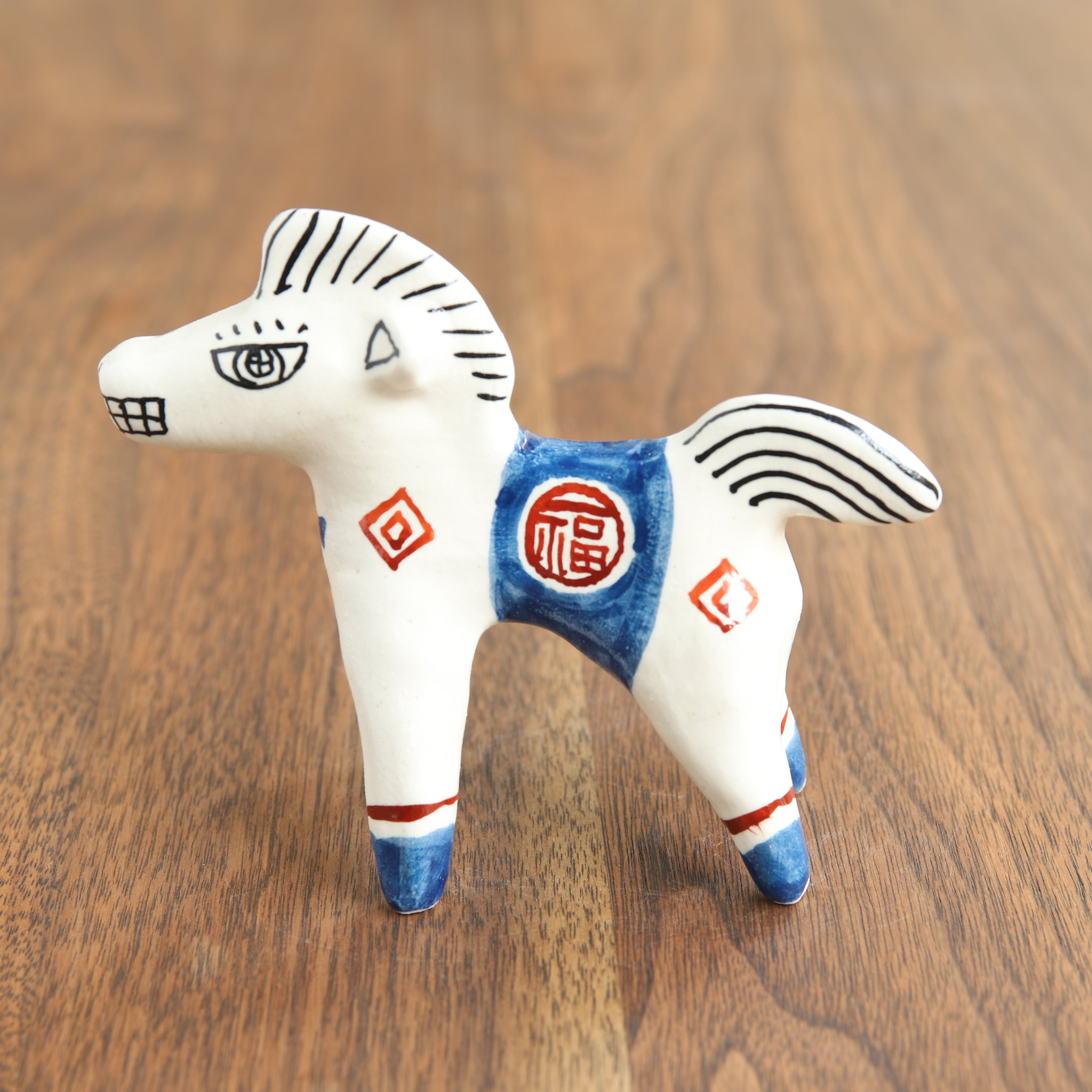 山口祥治 干支フィギュア 午(ウマ)「ウマジャロウ UJ-6」 工房:喜鶴製陶(有田焼)