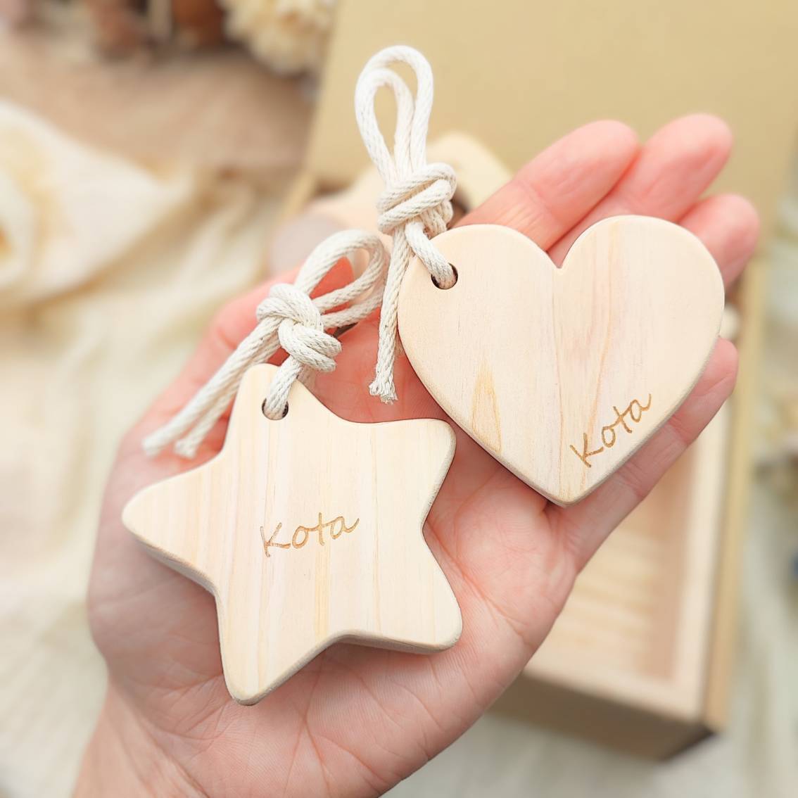 木のおもちゃ4点ミニカーset・名入れ♡出産祝い【対象年齢0歳～・PSC