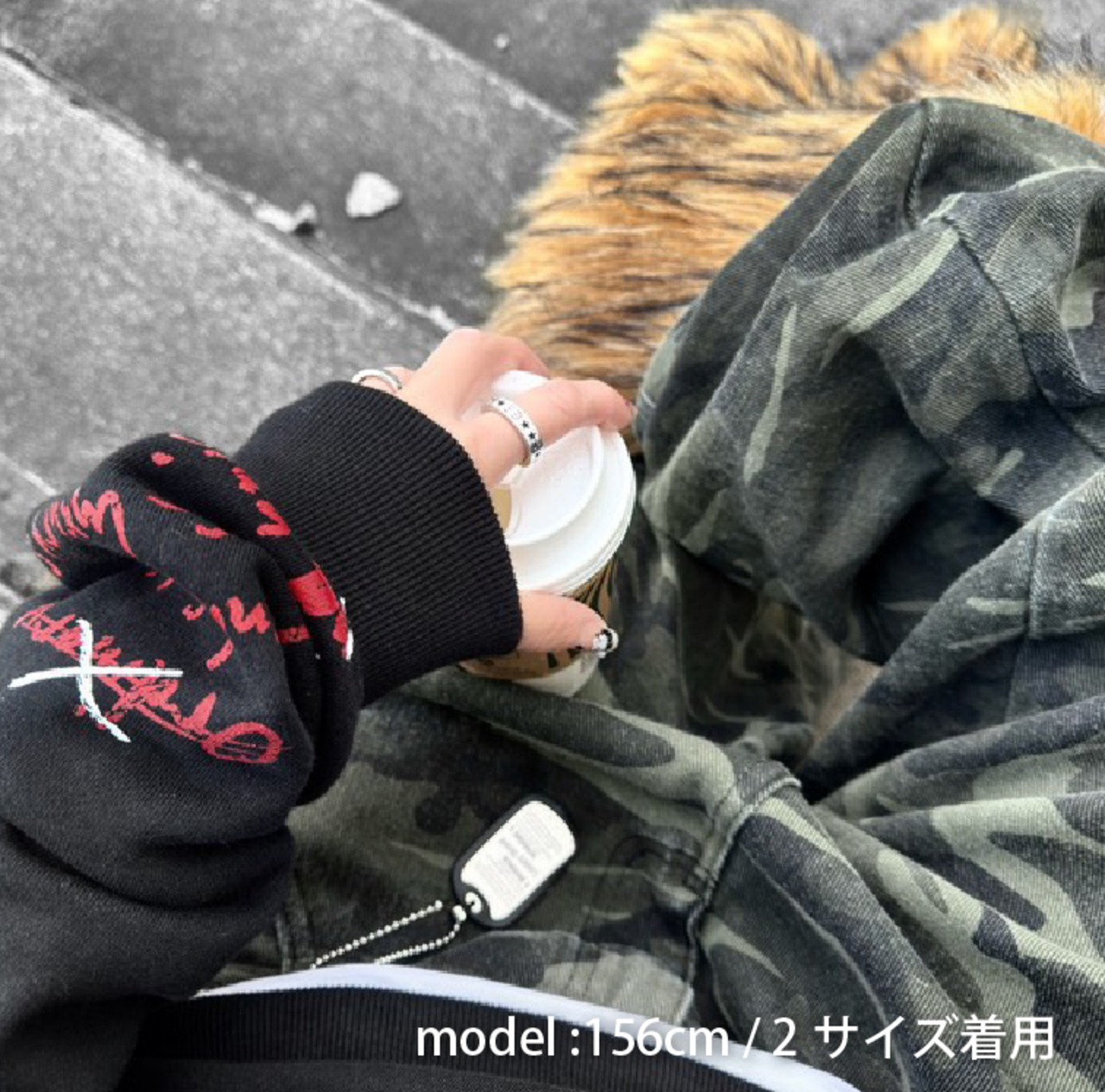 I DESIGN SCRATCH LOGO ハーフジップ