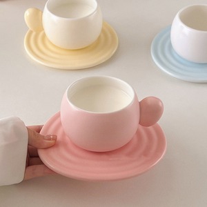 【CUP】セラミック製小皿&ティーカップセットアップ