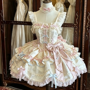 ゆめかわ♡チョーカー&バックリボン付きキャンディJSK wanpi225 ゆめかわ♡チョーカー&バックリボン付きキャンディJSK wanpi225