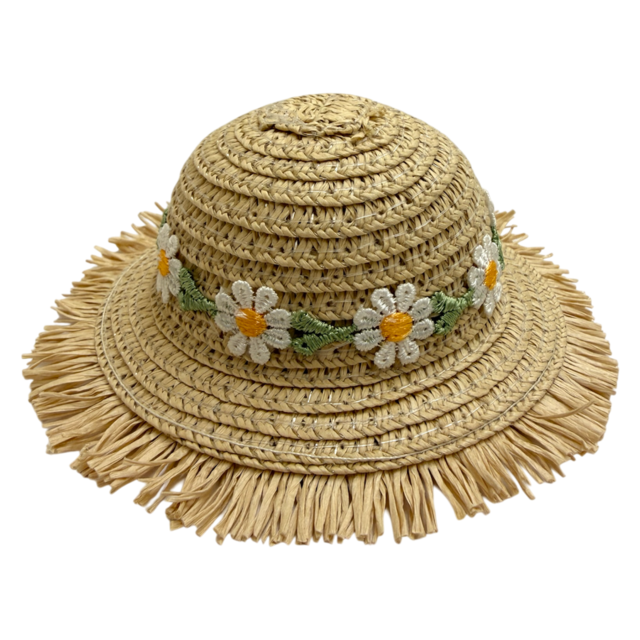 麦わら帽子・花
