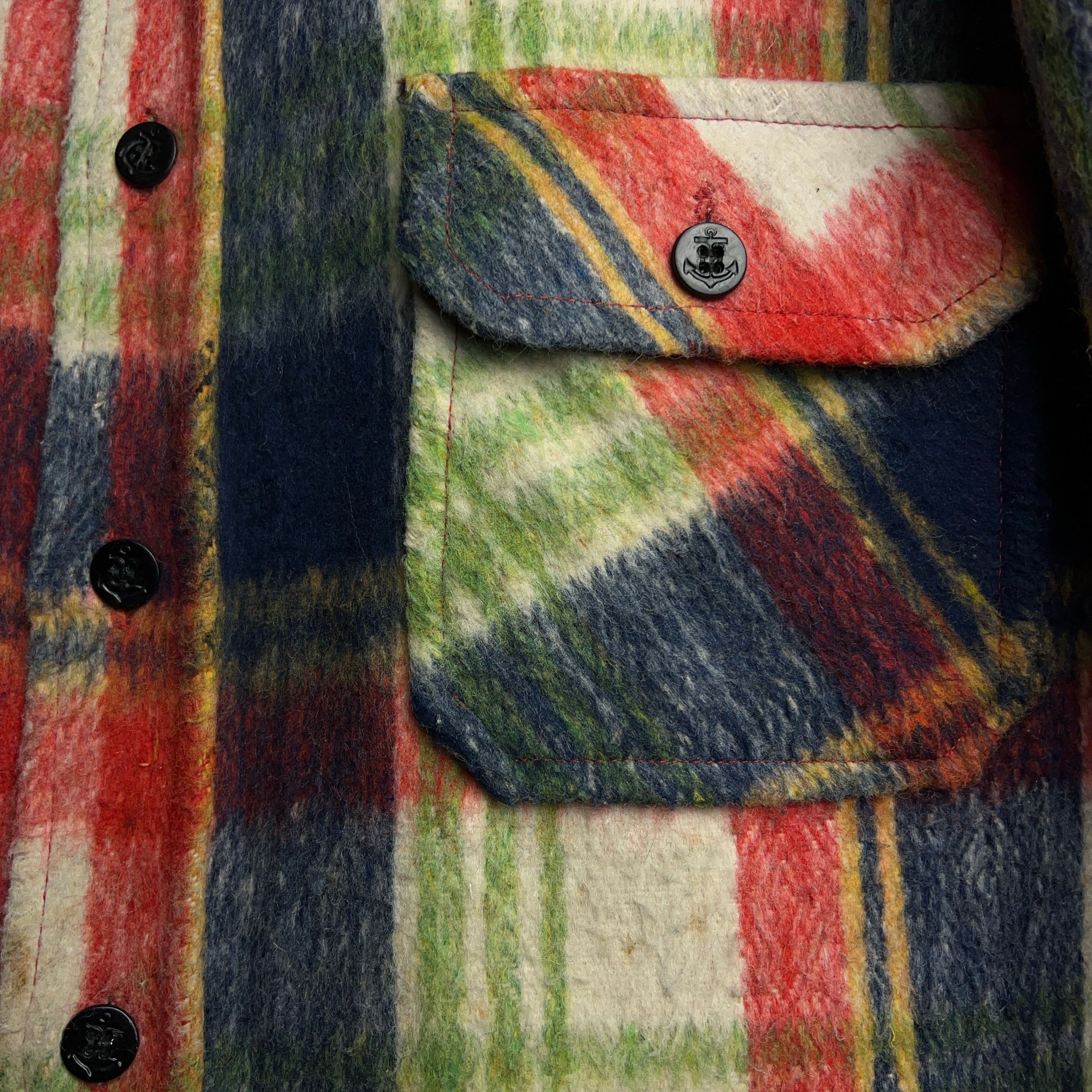 70's MOHAWK CPO Wool Shirt SIZE XL 70年代 チェック柄 CPO 70's MOHAWK CPO Wool Shirt SIZE XL 70年代 チェック柄 CPO