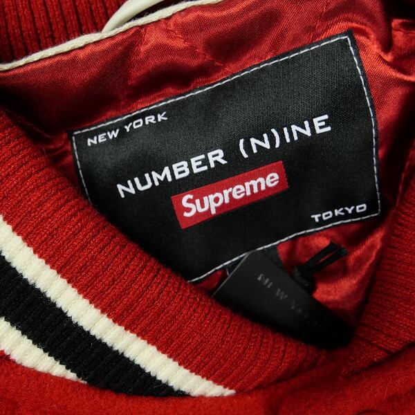 Supreme Number (N)ine Mickey Mouseスタジャン赤 Supreme Number (N)ine Mickey Varsity Jacket Red Men's - US