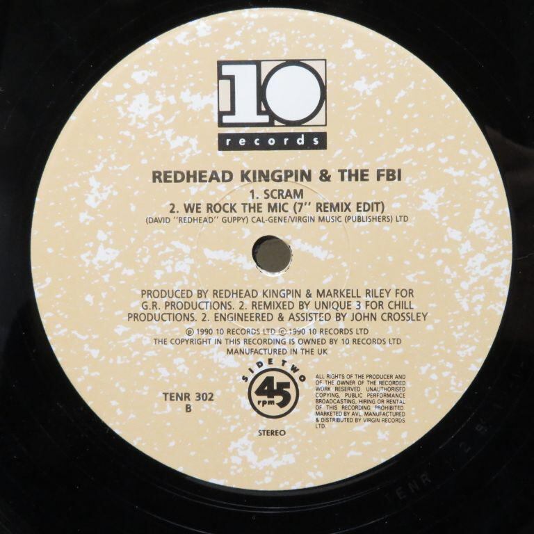 Redhead Kingpin And The FBI / We Rock The Mic (Remixed By Unique 3) [TENR 302] - 画像4