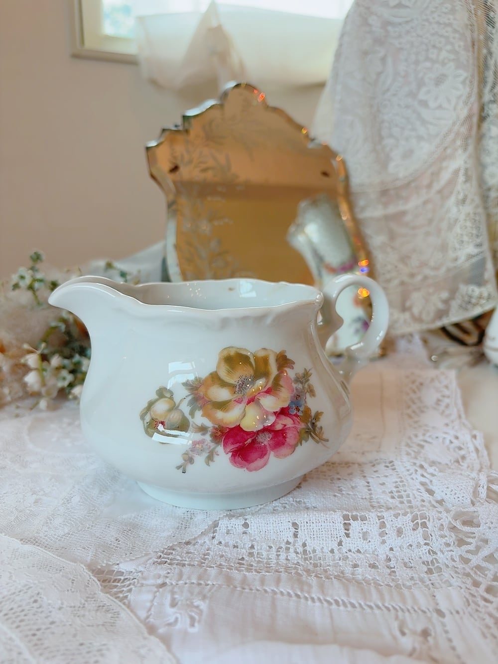 ウィーン アウガルテン特注手描き薔薇 陶器の小物入れ | AntiqueRose