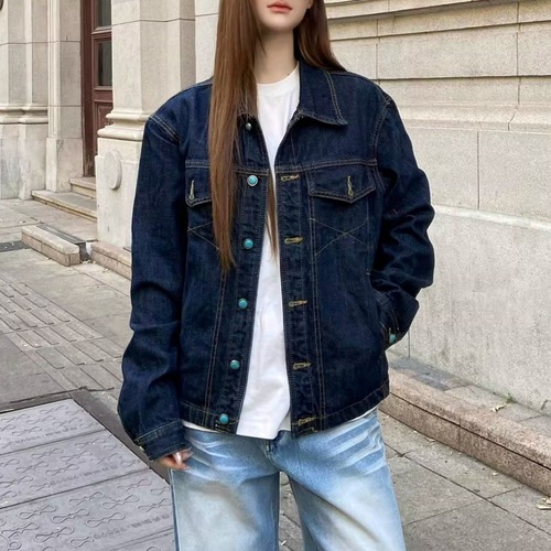 ボヘミアンボタンヴィンテージライクデニムジャケット 1col   R01934