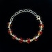 Bicolored beads & chain bracelet